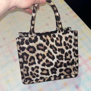 H & M cheetah print tote
